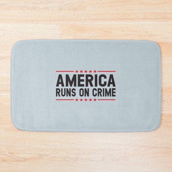 Item preview, America runs on crime                                                                       designed and sold by SintaArtStore0.