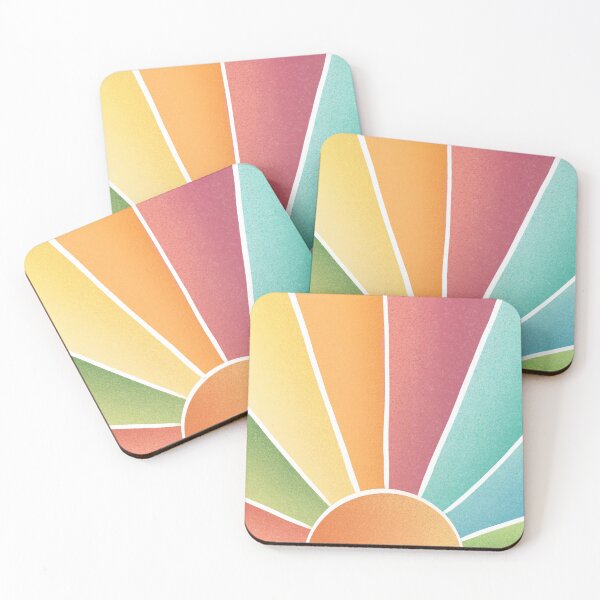 Item preview, Sun Mid Century Modern, Colorful Abstract Rays designed and sold by bubblyshades.
