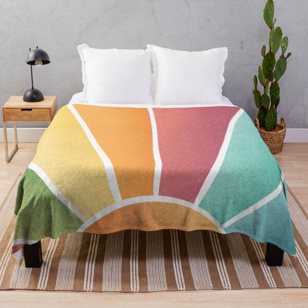 Item preview, Sun Mid Century Modern, Colorful Abstract Rays designed and sold by bubblyshades.