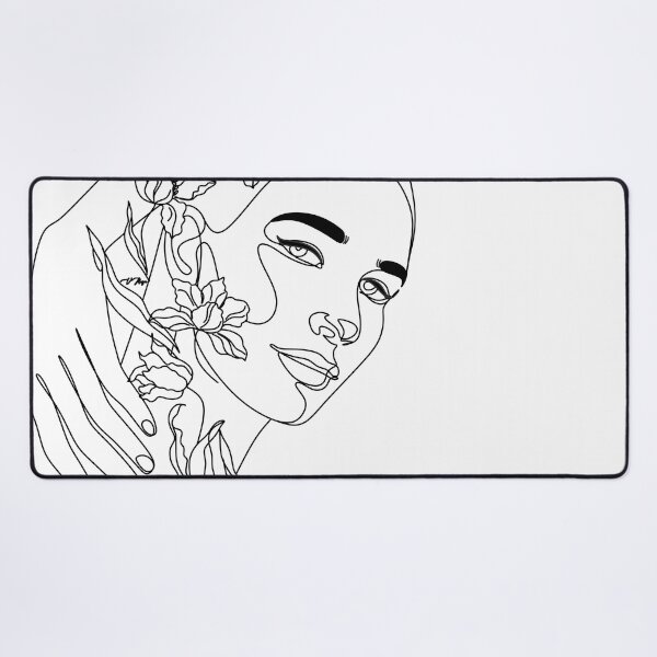 Item preview, Flower Head Art Print | Minimal Line Art | Floral Illustration | Single Line Sketch | Female Face Poster | Beautiful Woman Wall Art | Tulip Art designed and sold by OneLinePrint.