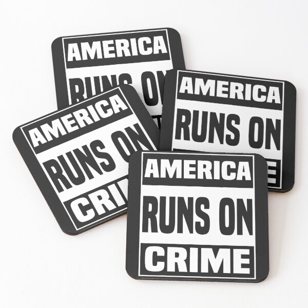 Item preview, AMERICA RUNS ON CRIME                                                                                                 designed and sold by SintaArtStore0.