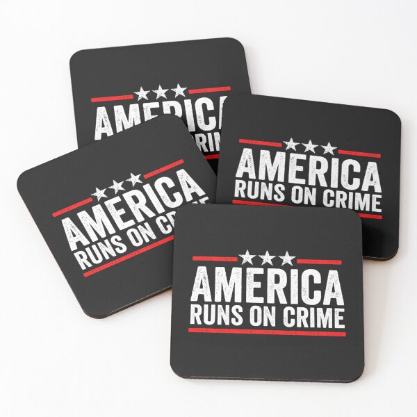 Item preview, AMERICA RUNS ON CRIME                                                                                             designed and sold by SintaArtStore0.