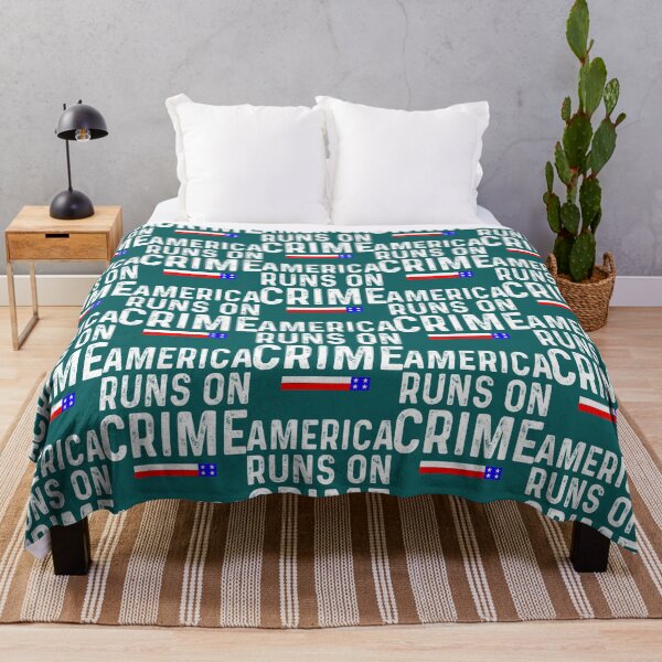 Item preview, AMERICA RUNS ON CRIME                                                                                                  designed and sold by SintaArtStore0.