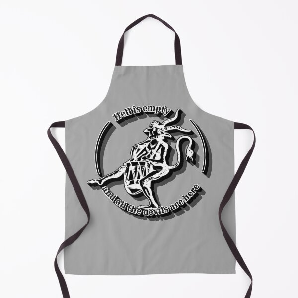 Item preview, Vintage Drumming Devil Hell Is Empty Monochrome Shakespeare Slogan With Vintage Devil designed and sold by TrulyEpoque.