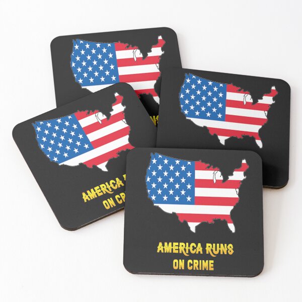 Item preview, AMERICA RUNS ON CRIME                                                                                                 designed and sold by SintaArtStore0.