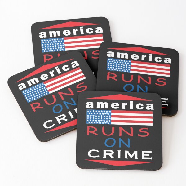 Item preview, AMERICA RUNS ON CRIME                                                                                              designed and sold by SintaArtStore0.