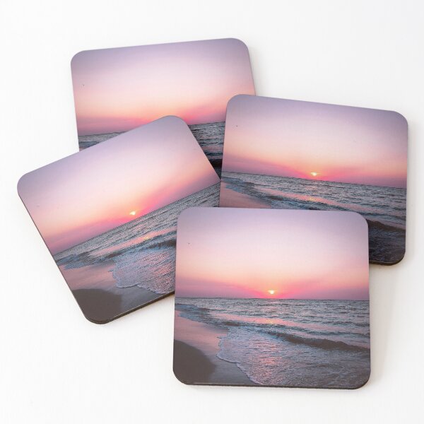 Item preview, Beach with pink sunset designed and sold by Vansh Arora.