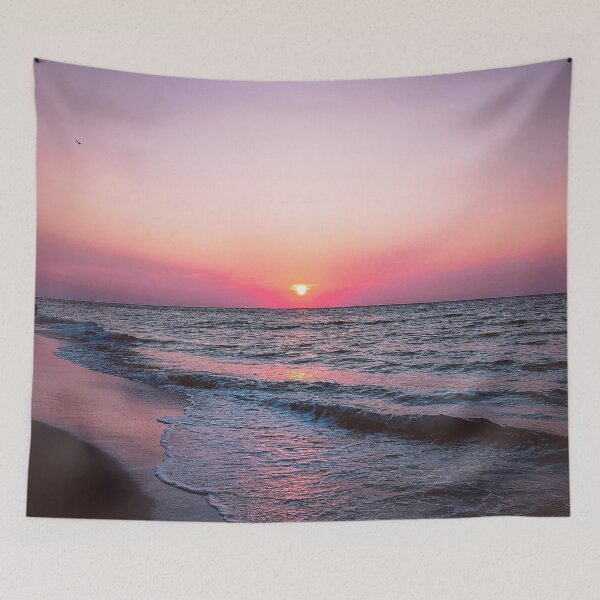 Item preview, Beach with pink sunset designed and sold by Vansh Arora.