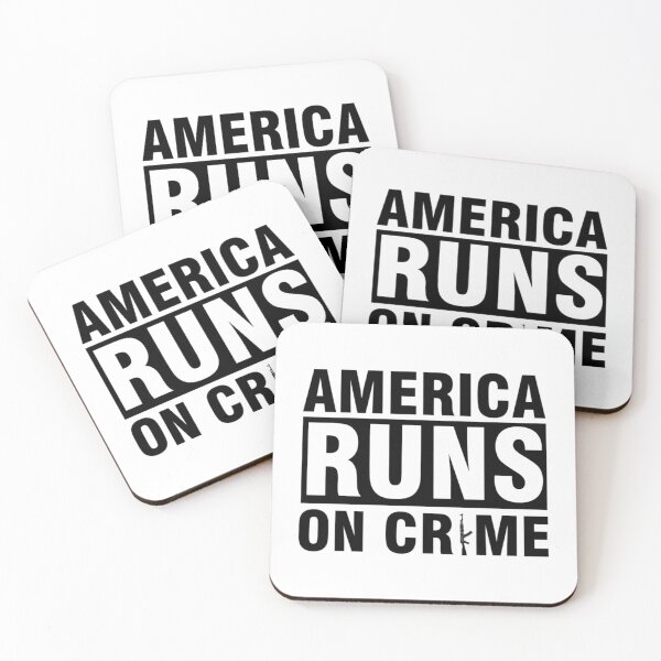 Item preview, AMERICA RUNS ON CRIME                                                                                                    designed and sold by SintaArtStore0.