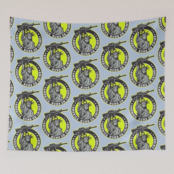 Item preview, AMERICA RUNS ON CRIME                                                                                                      designed and sold by SintaArtStore0.