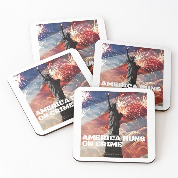 Item preview, AMERICA RUNS ON CRIME                                                                                                 designed and sold by SintaArtStore0.