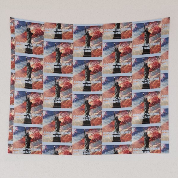 Item preview, AMERICA RUNS ON CRIME                                                                                                 designed and sold by SintaArtStore0.
