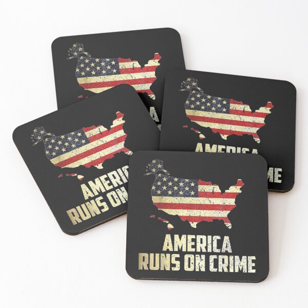 Item preview, AMERICA RUNS ON CRIME                                                                                              designed and sold by SintaArtStore0.