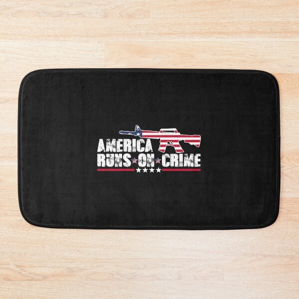 Item preview, AMERICA RUNS ON CRIME                                                                                            designed and sold by SintaArtStore0.