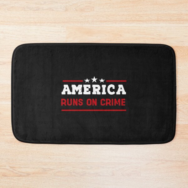 Item preview, America runs on crime                                                                          designed and sold by SintaArtStore0.
