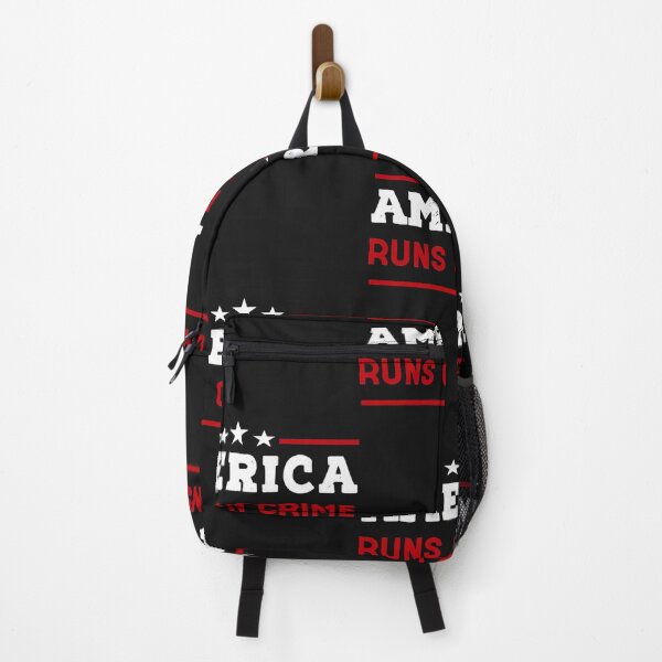 Item preview, America runs on crime                                                                          designed and sold by SintaArtStore0.