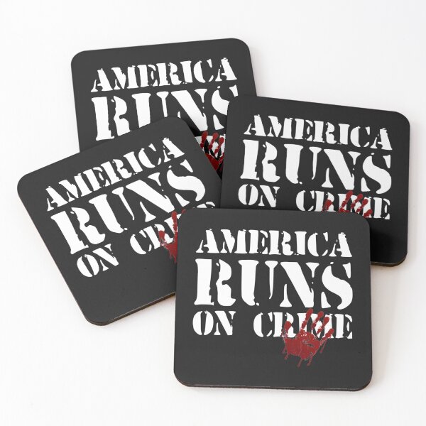 Item preview, America runs on crime                                                             designed and sold by SintaArtStore0.