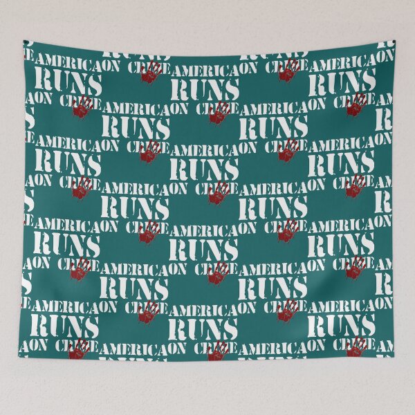 Item preview, America runs on crime                                                             designed and sold by SintaArtStore0.