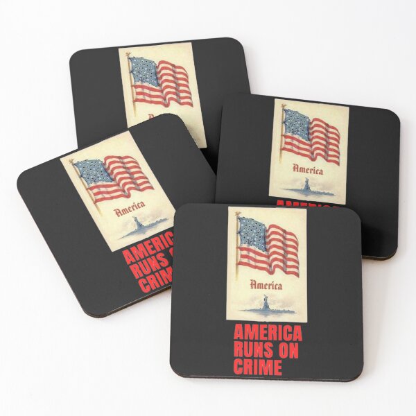 Item preview, America runs on crime                                                                  designed and sold by SintaArtStore0.