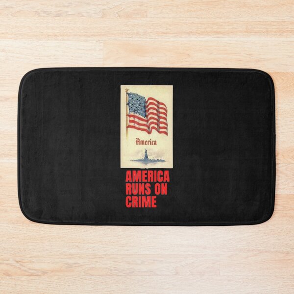 Item preview, America runs on crime                                                                  designed and sold by SintaArtStore0.