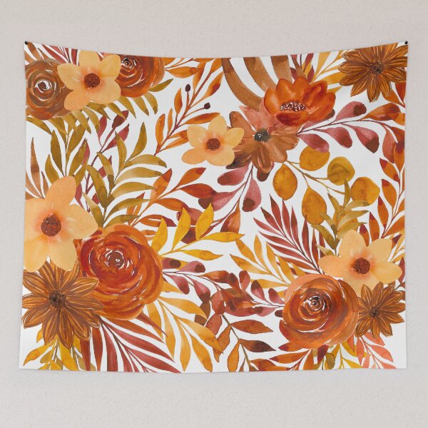 Item preview, watercolor autumn flowers designed and sold by haroulita.