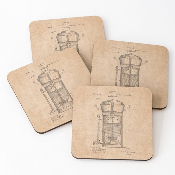 Item preview, PATENT DRAWING / 1890 - Coffee Urn - Vintage designed and sold by danielcoulmann.