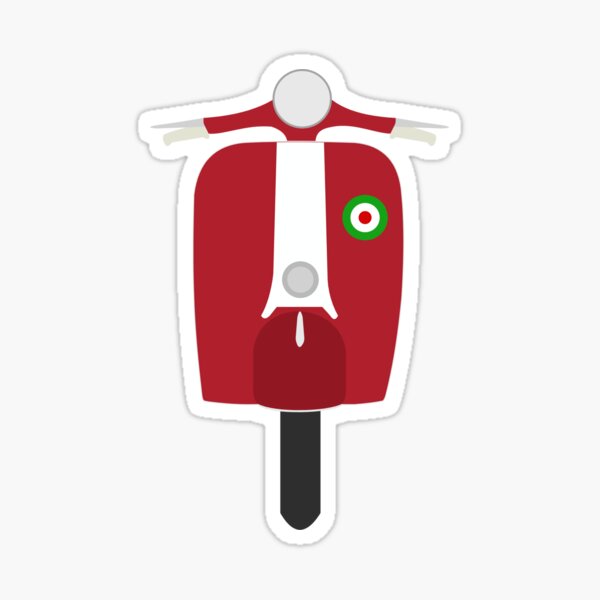 5 Autocollants Vinyle Vespa Mods - Stickers Vintage, Style Italien Scooter