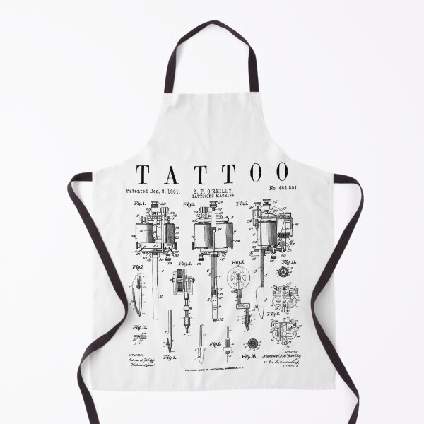 Item preview, Tattoo Artist Vintage Patent Tattooing Machine Drawing Print designed and sold by GrandeDuc.