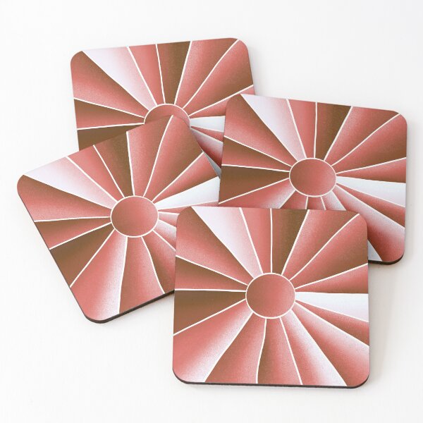 Item preview, Red Copper Mid Century Modern, Abstract Landscape designed and sold by bubblyshades.