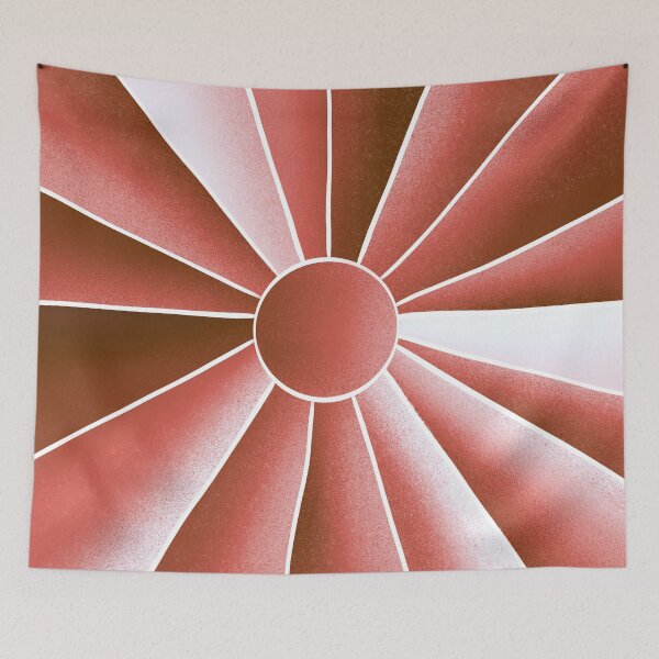 Item preview, Red Copper Mid Century Modern, Abstract Landscape designed and sold by bubblyshades.