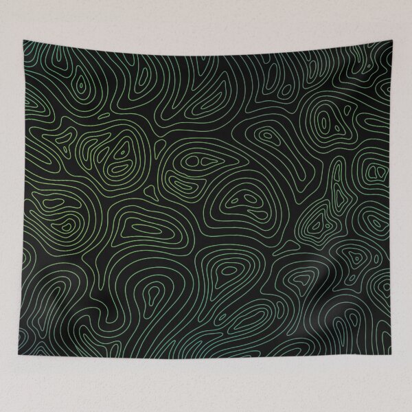 Item preview, Green and Blue Silhouette Lines designed and sold by rheabhargava.