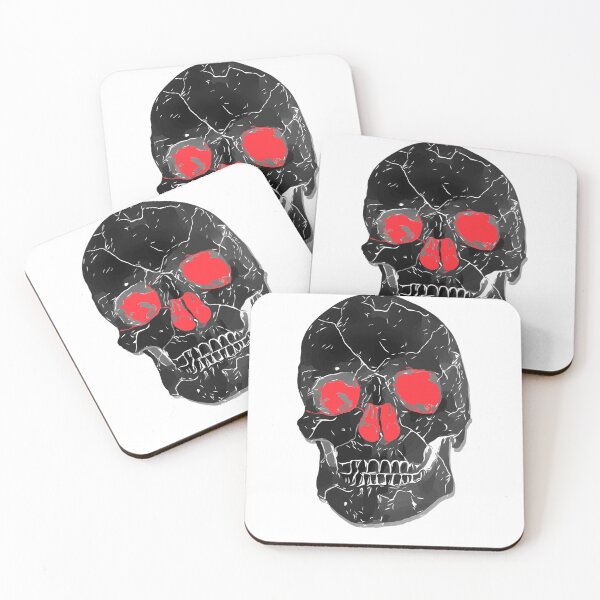 Item preview, Angry Black Skull on White designed and sold by simpleones.