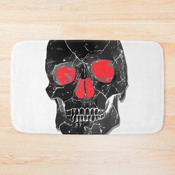 Item preview, Angry Black Skull on White designed and sold by simpleones.