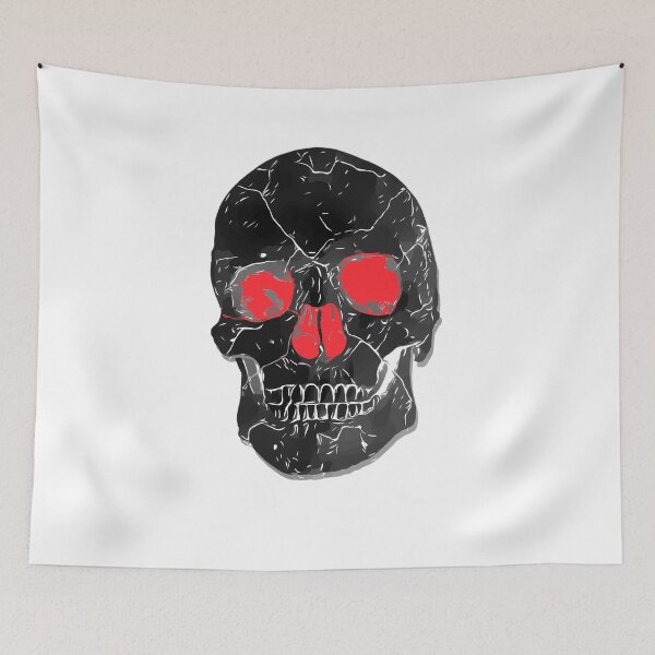 Item preview, Angry Black Skull on White designed and sold by simpleones.