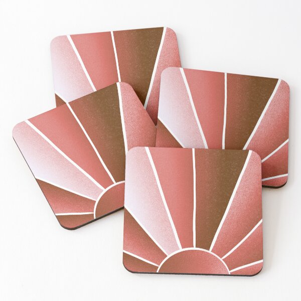 Item preview, Red Copper Sun Mid Century Modern, Abstract Landscape designed and sold by bubblyshades.