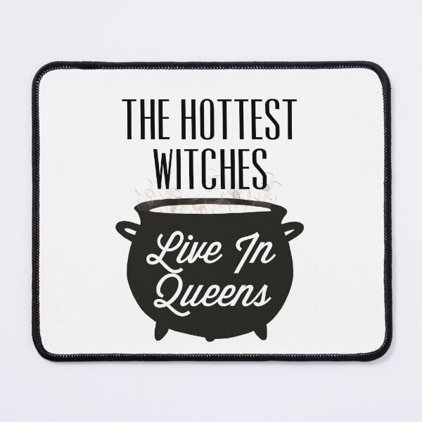 Item preview, The Hottest Witches Live in Queens Halloween Quote designed and sold by AMSonArt.