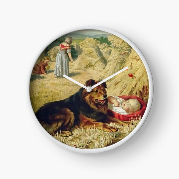Item preview, On Guard - Pastoral Art Scene - Collie Dog & Baby Harvest designed and sold by Eccentrica.