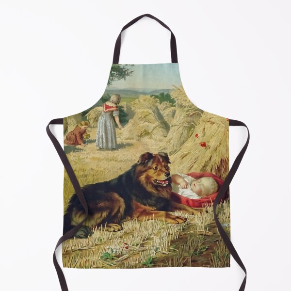 Item preview, On Guard - Pastoral Art Scene - Collie Dog & Baby Harvest designed and sold by Eccentrica.