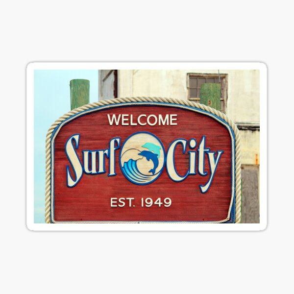 Welcome To Surf City Sticker