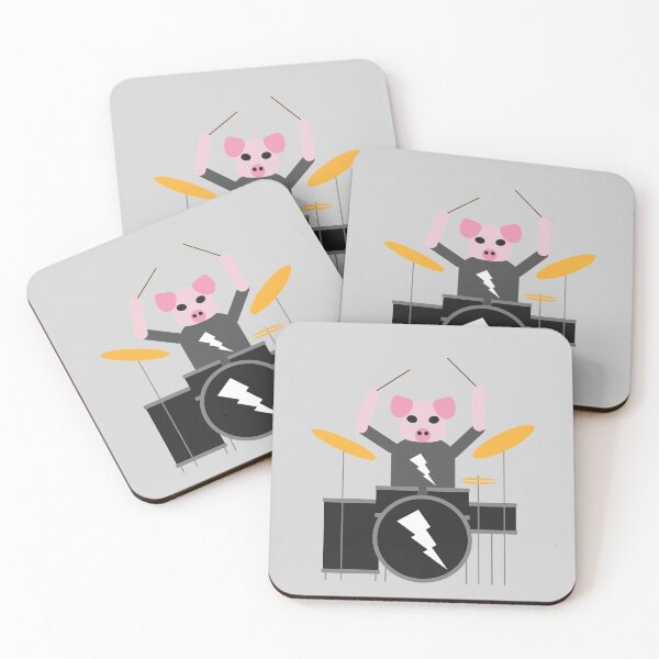 Item preview, Pig Playing Drums designed and sold by The-Gorilla.