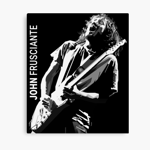 John Frusciante Blackwhite WPAP Canvas Print