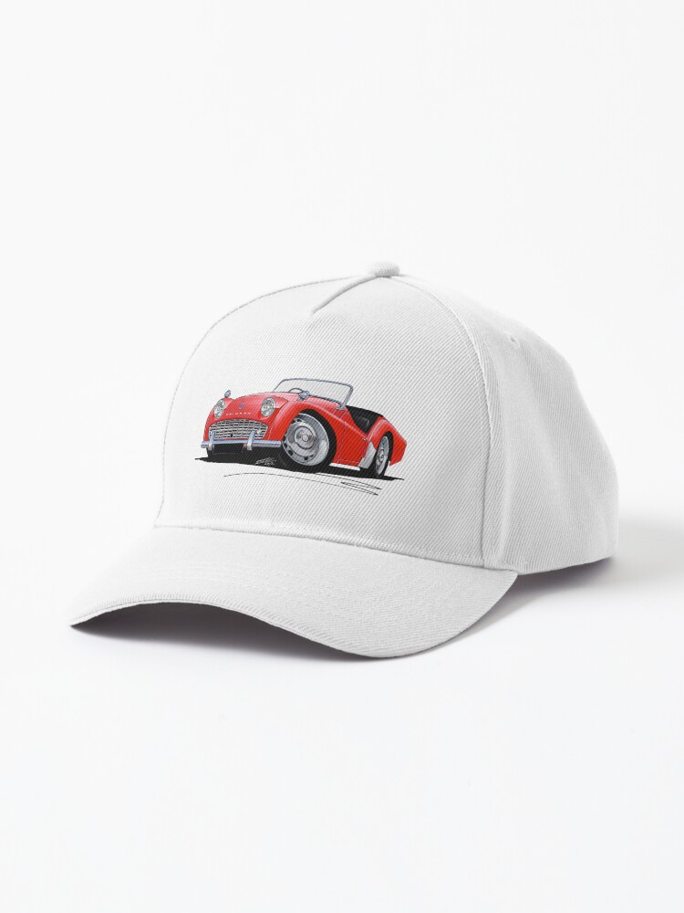 Moskee Riskeren Hobart Triumph TR3A Red" Cap for Sale by yeomanscarart | Redbubble
