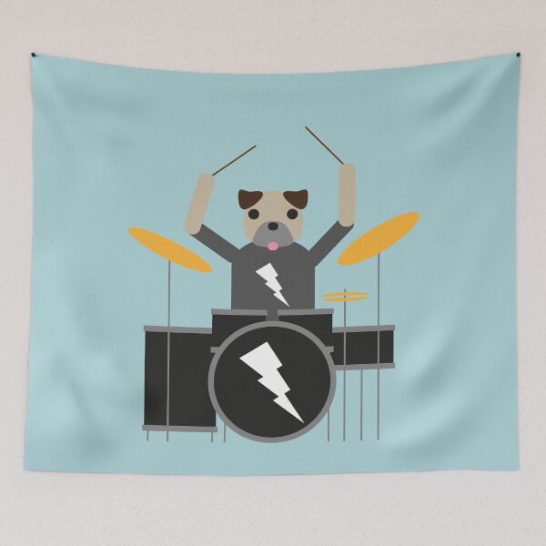 Item preview, Pug Playing Drums designed and sold by The-Gorilla.