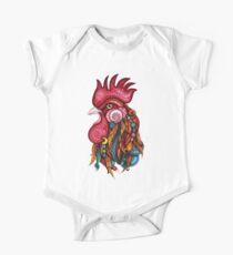 Tribal Rooster Design One Piece - Short Sleeve