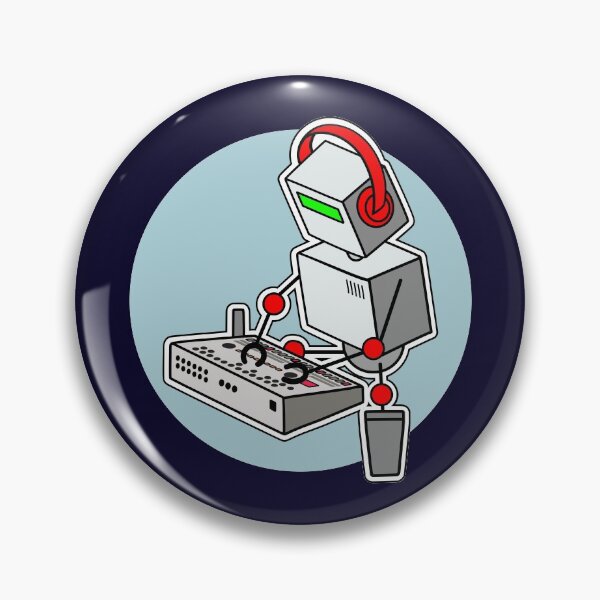 Item preview, Robot Musician Playing 909 Drum Machine designed and sold by AtomicMalibu.