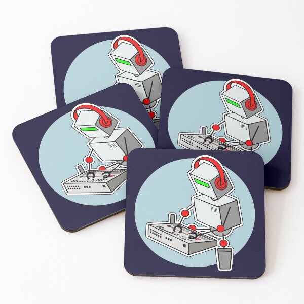 Item preview, Robot Musician Playing 909 Drum Machine designed and sold by AtomicMalibu.