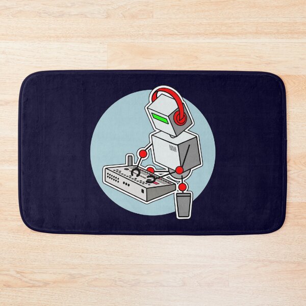 Item preview, Robot Musician Playing 909 Drum Machine designed and sold by AtomicMalibu.