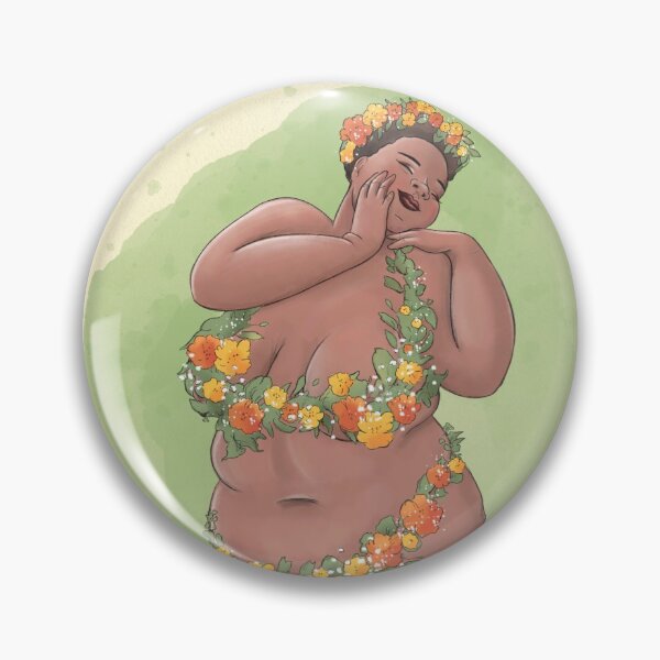 Item preview, Beautiful floral body positive artwork by BopoWatercolour featuring plus size woman  designed and sold by BopoWatercolour.