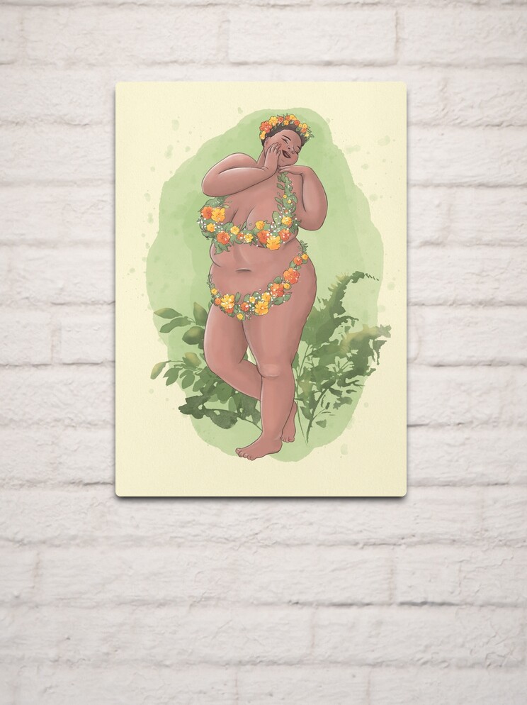 Beautiful floral body positive artwork by BopoWatercolour