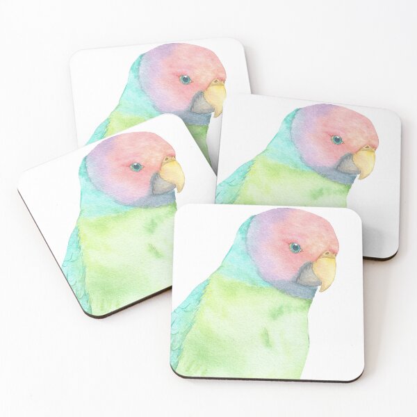 Item preview, Plum-headed parakeet watercolor portrait designed and sold by L'Atelier Oranjade.